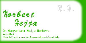 norbert hejja business card